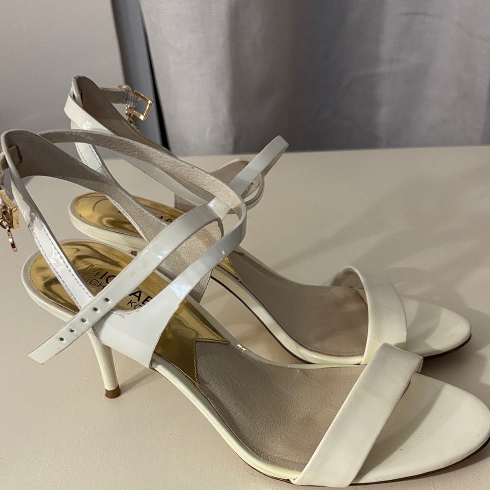 Michael Kors White Strappy Heels